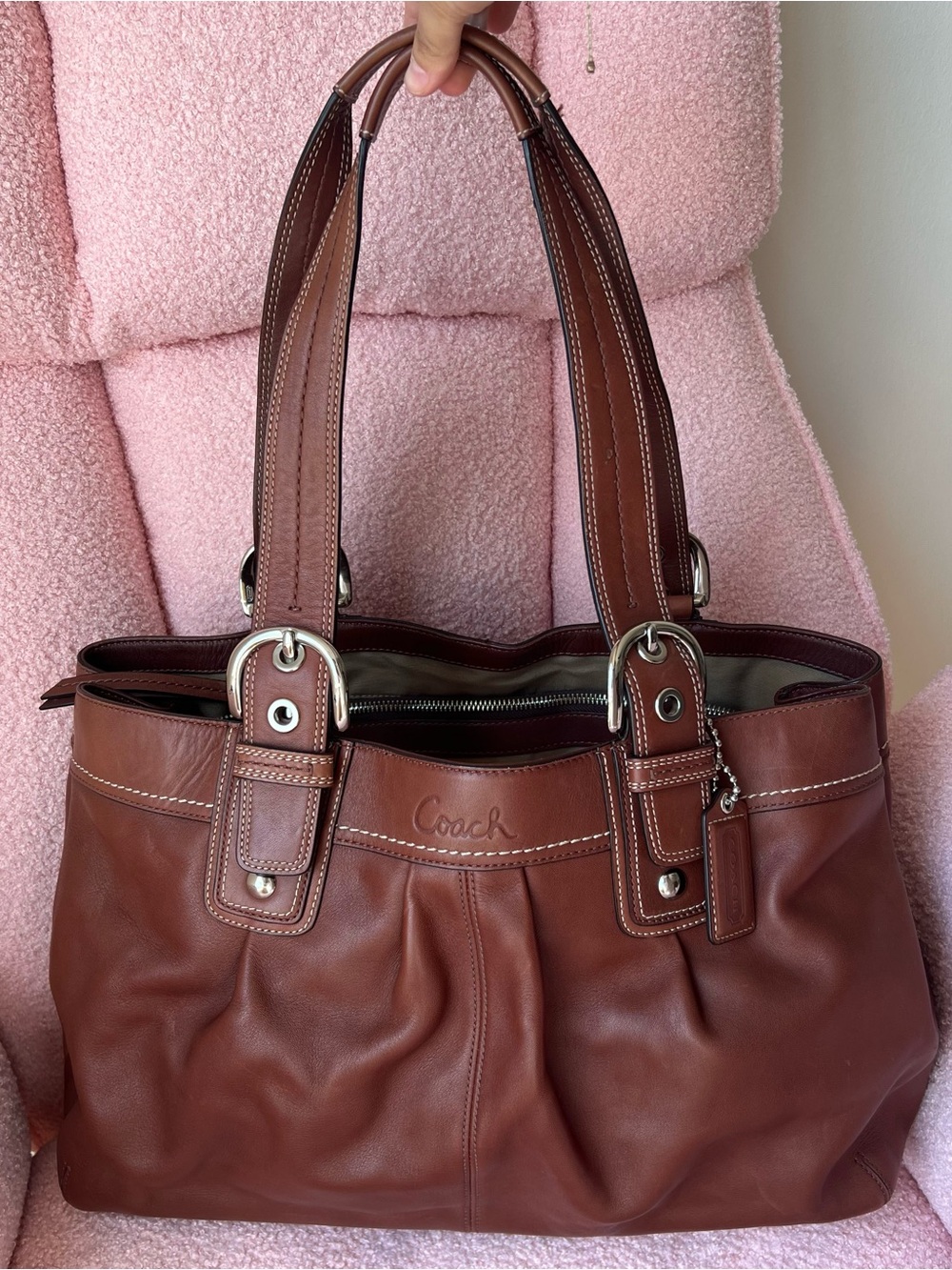 Coach Soho Pleated Leather Large Tote